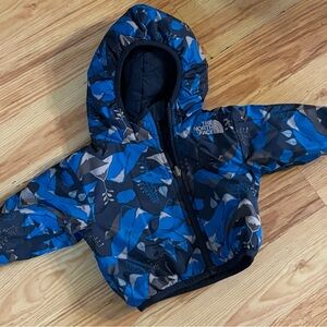 Baby boy North Face winter coat. Reversible with hood
